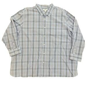 Calvin Klein Mens Plaid Button Down Shirt Big Tall 4XL Long Sleeve NWT $89